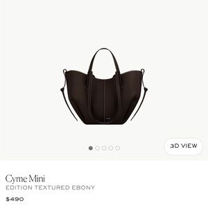 Polene Cyme Mini Textured “Ebony” Bag